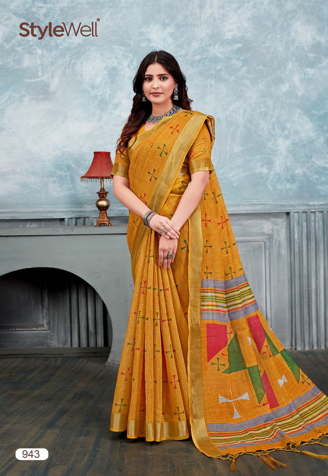 Anupama Vol 5 By Stylewell Linan Printed Sarees Wholesale Suppliers In Surat